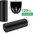 120 Pack Camping Toilet Bags 30l Heavy Duty Portable Waste Liners Black