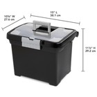 Sterilite Plastic File Box With Clear Cover handle home Office Storage Organizer