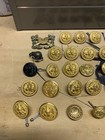 Vintage Large Lot Of Us Navy Eagle And Anchor Buttons Waterbury Co  Pins Gold