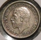 British Silver Threepence - 1935 - King George V