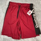 Reebok Men   s Sz Small Athletic Drawstring Knit Training Shorts Red Pockets Nwt