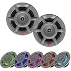 2x Jbl Jblmarspksd82mgam 8  500w Max 3-way Gray Marine Rgb Led Speakers  Wire
