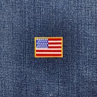 Small American Flag Patch - Embroidered Usa Badge 1 5   iron On 