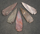 5 Bent Chipped 3 1  Flint Arrowhead Spear Project Point Knife Blade Bb755