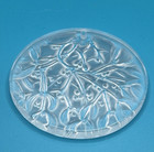 Lalique Crystal France Noel 1988 Clear Mistletoe Ornament Satin   Clear