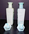 2 Vintage Jim Beam Jade-jadeite 1972 Milk Glass Liquor Bottle Decanter 12 