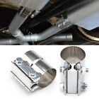 2pcs 2 5 Inch Lap Joint Exhaust Band Clamp Muffler Coupler Stainless Steel T304
