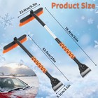 Vortecsys 2-in-1 Snow Removal Tool With Telescopic And 360   Rotating Features