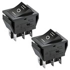 Rocker Switch On-off-on Dpdt 6 Terminals 16a50vac Blackpack 2