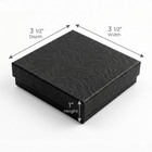  69  Swirl Black Cotton Filled Jewelry Packaging Gift Boxes 3-1 2  X 3-1 2  X 1 