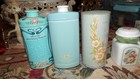 Vintage Lot Of 5 Talcum Powder Tins Avon  Full