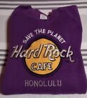 Rare Vintage Hard Rock Cafe Honolulu Sweatshirt - Embroidered - Save The Planet