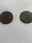 Set Of 1854   1851 Braided Hair Large Cent Original Historical Great Condition