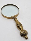 Antique Large Ornate Brass Victorian Art Nouveau Magnifying Glass Magnifier