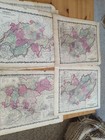 Lot Of 14 Antique 1862 Johnson Hand Colored Map Switzerland Germany Mountain    