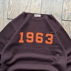 Vintage 60s 1963 Brown And Orange Wool Football Varsity Sweater