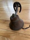 C 1920 Antique Ship School Bad Luck Dinner Bell 6  Antique Bronze - Rare