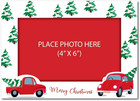 Christmas Photo Frame Greeting Cards Red Truck 15-pack