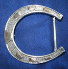 Vintage Plata De Jalisco Mexico 925 Sterling Silver Horseshoe Belt Buckle Tooled