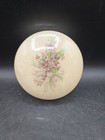 Vintage Stone Hinged Trinket Box Violets
