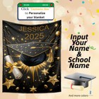 Personalized 2025 Graduation Blanket Custom Name Fleece Throw Graduation Banner