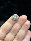 Immaculate Rare Ancient Greek Unique Two Face Image Silver Coated Coin