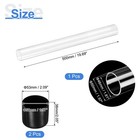 Clear Rigid Acrylic Pipe 46mm Id X 50mm Od 20  Round Plastic Tube With Cap