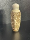 Antique Chinese Hand Carved Resin Snuff Bottle H 6cm