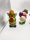 Vintage Christmas Porcelain Hinged Trinket Box Lot Of 4