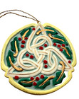 Vintage 3  Celtic Trinity triquetra Knot Ceramic Ornament