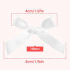 100 Pcs Ribbon Bows  4x4x1cm Small Satin Ribbon Bow Mini Ribbon Craft Bows For M