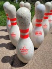 Set Of 10 Vintage Bowling Pins Brunswick Max Vultex Ii Usbc Plastic Coated