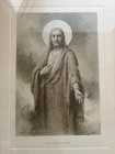 Vtg Sacred Heart Of Jesus Framed Lithograph-st Anthony   s Guild-1933 14 5 W X 19t