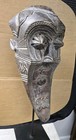 Antique African Mask Kete Wood Carved Ritual Helmet Kuba  congo W stand