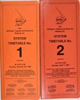Lot Of 5 Atsf  santa Fe  Railroad System Timetables   1 -  5  1989 - 1995
