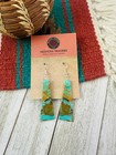 Navajo Sterling Silver   Turquoise Slab Dangle Earrings