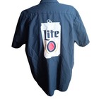 Lite Beer Shirt Xl Vintage Miller Delivery Driver Uniform 1990 s Embroidered