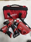 Milwaukee M12 Fuel 3497-22 Hammer Drill Impact Driver 2 Batteries Charger Bag