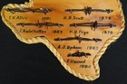 Texas Shaped 19th Century Barbed Wire Progression History Display 8 Samples Cuts