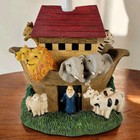 Vtg Noah s Ark Nursery Table Lamp 15  Tall Beautiful And Pristine