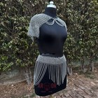 Aluminum Chainmail Top   Skirt Set 10mm 16g Butted Rings Festival Armor Costume