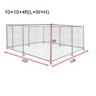 10 X10 X4 10ft Outdoor Dog Kennel Metal Big Dog Cage For Dog Playpen W  Door