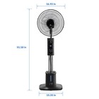 Misting Fan Standing Mist Fan 2 5l Water Tank Led Ventilation Humidifier Remote