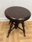 Vintage Wood Piano Stool Organ Claw Foot Victorian Wooden Seat Antique Ball Feet