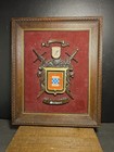 Large Vintage Stewart Coat Of Arms Framed Halberts Library Of Arms 