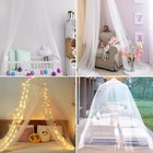 Mosquito Net Bed Canopy Dome Netting Bed Curtains For Single To King Bed Z4k6
