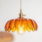 Industrial Vintage Pendant Lighting Fixture Glass Lotus Lamp Shade Farmhouse    