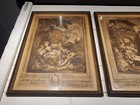 Rare- Lot Of 2 Antique French Engraving Prints- Sealed 15x11