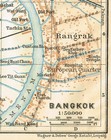 Bangkok Krung Thep Maha Nakhon                                         Original City Map 1914 Thailand