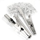 25pcs 51mm Metal Alligator Clip Spring Clamps Test Line Crocodile Silver 